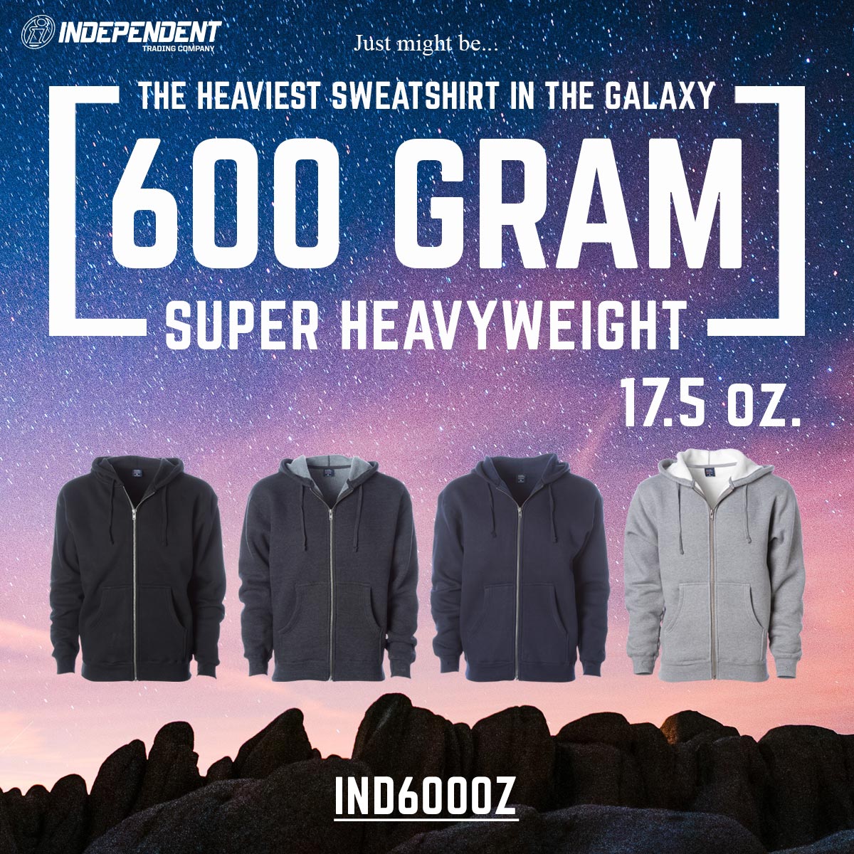 600gm Super Heavyweight Hooded Sweatshirt