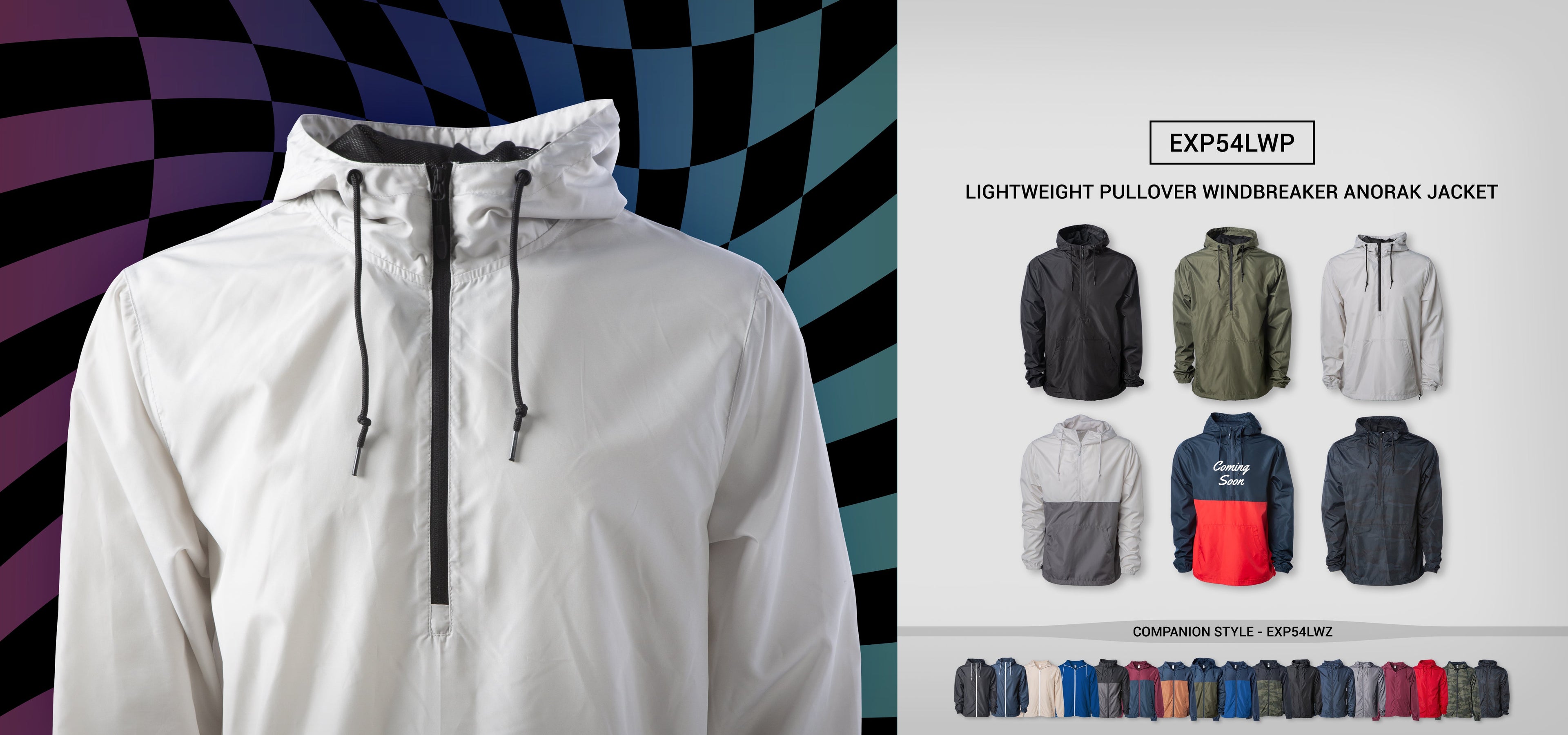 LIGHTWEIGHT PULLOVER WINDBREAKER ANORAK JACKET