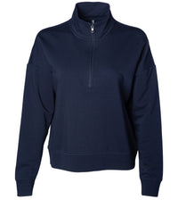 women perform quarter zip sweatshirt in classic navy