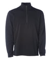 quarter zip fitness style sweatshirt in color black