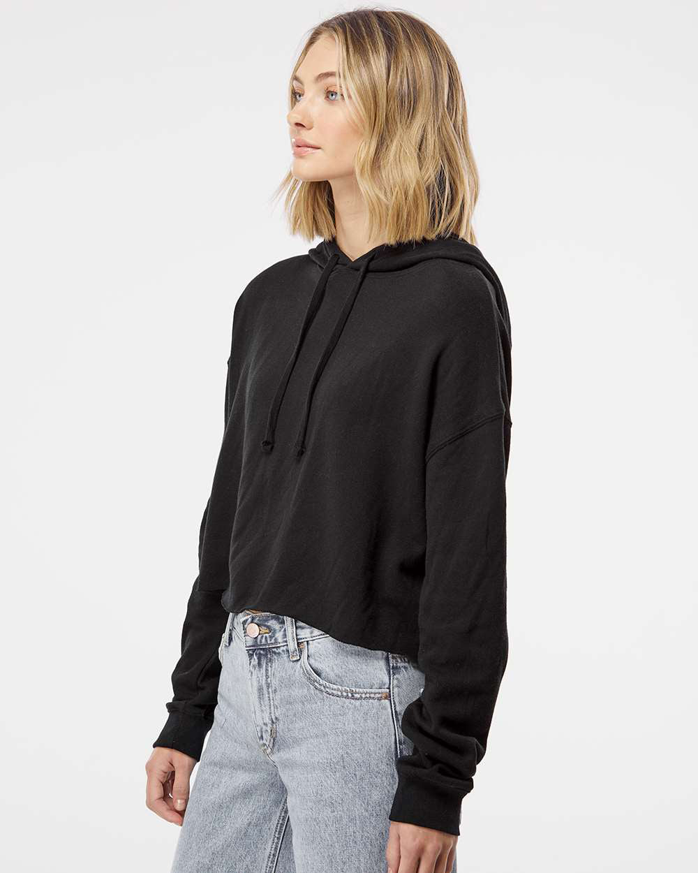 Womens Lightweight Crop Hood - Independent Trading Company