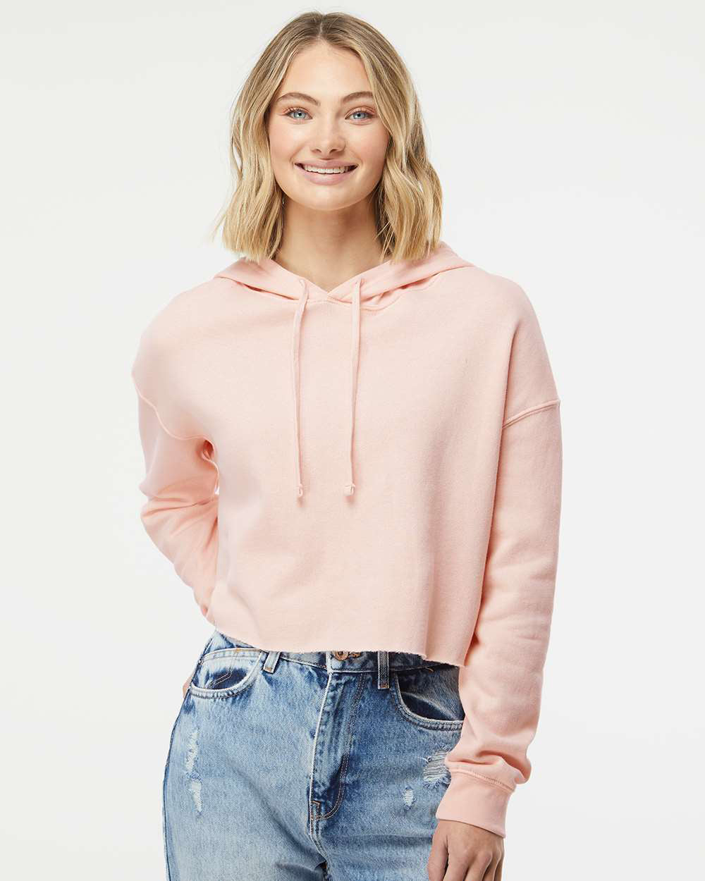 Womens Lightweight Crop Hood - Independent Trading Company