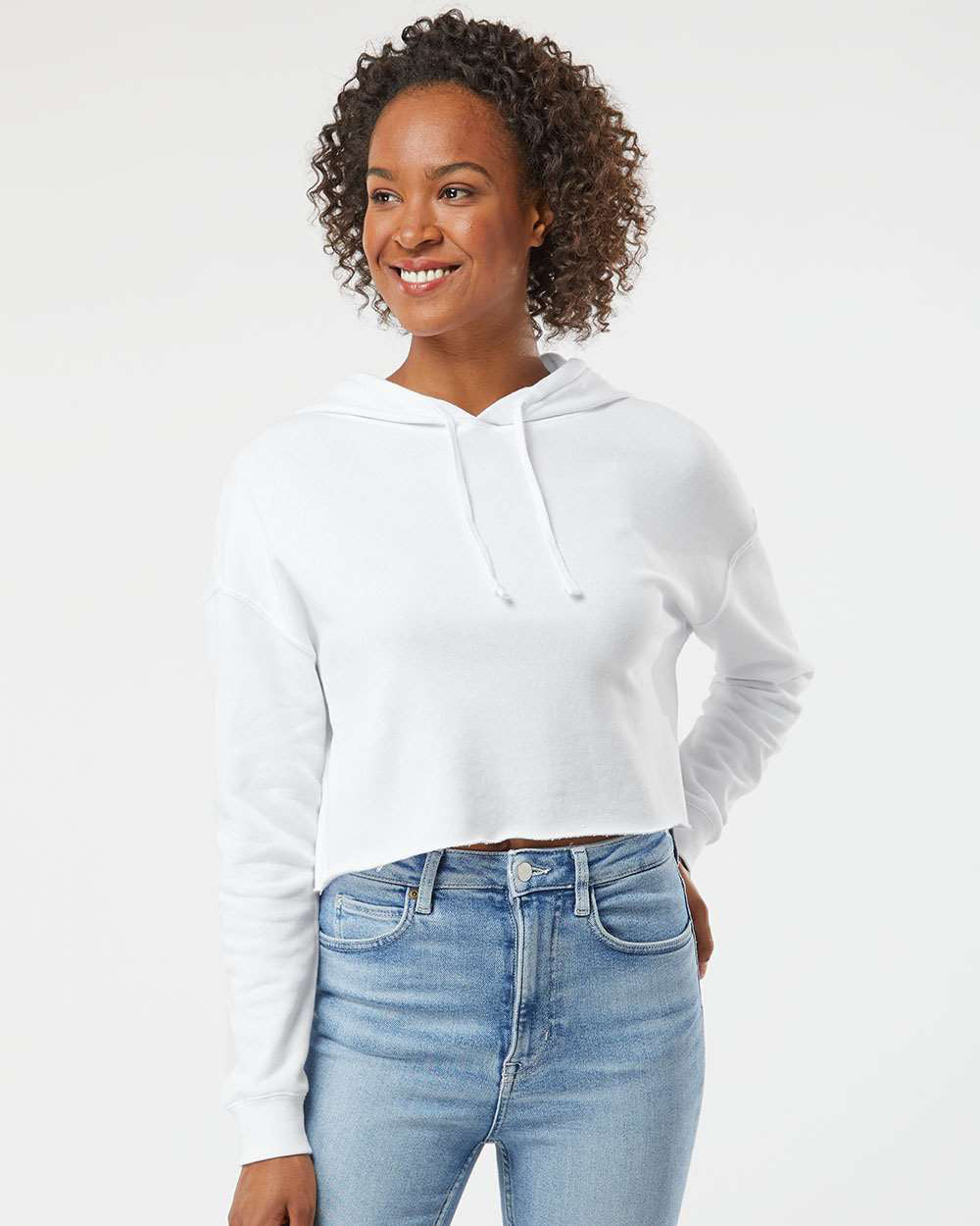 Womens Lightweight Crop Hood - Independent Trading Company
