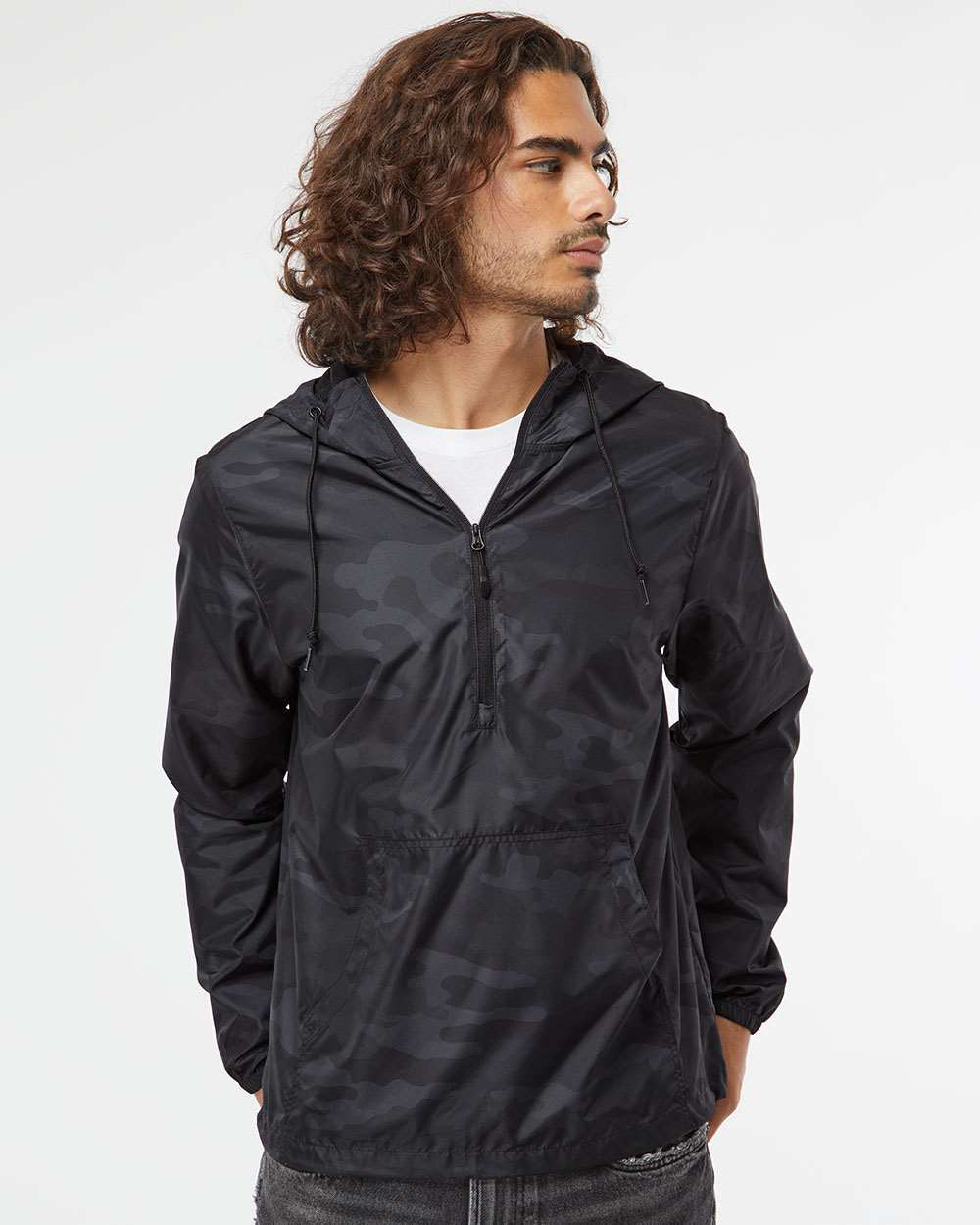 Lightweight Pullover Windbreaker Anorak Jacket - Independent Trading Company
