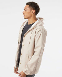 Water Resistant Hooded Windbreaker Coaches Jacket - Independent Trading Company