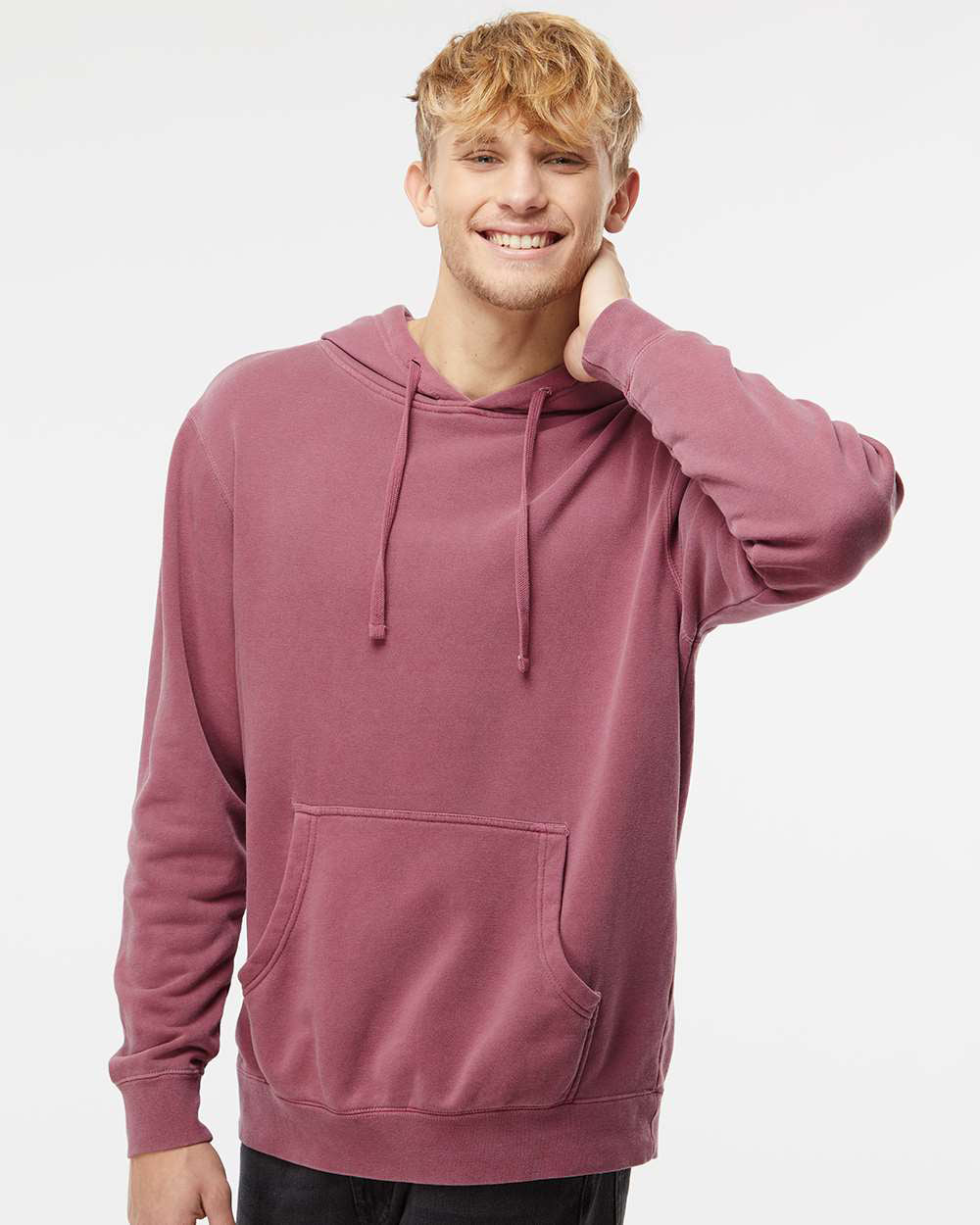 9oz. Unisex Midweight Pigment Dye Pullover Hood - Independent Trading Company