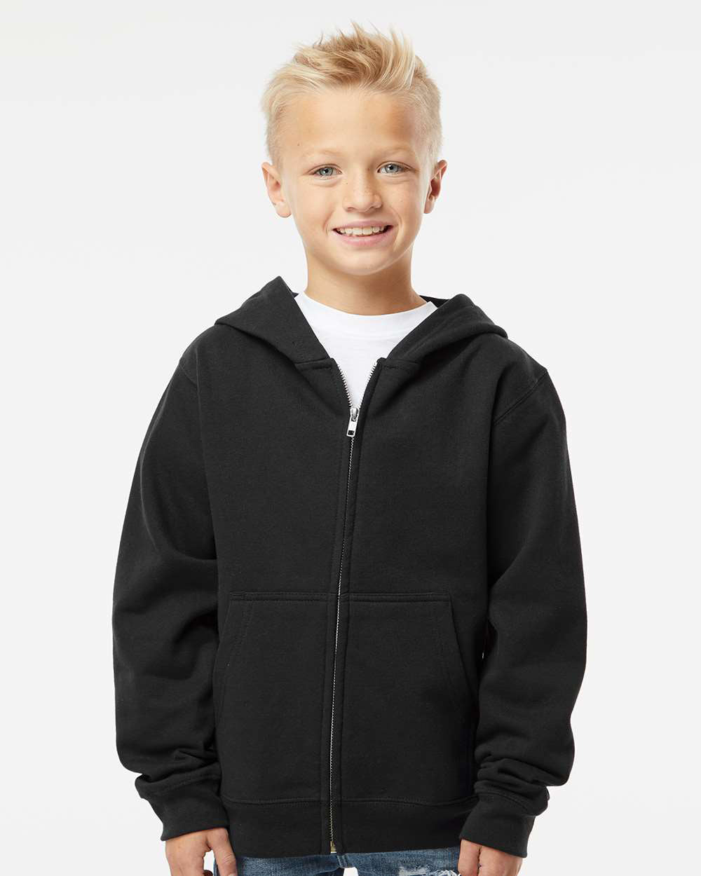8.5oz. Youth Midweight Zip Hood - Independent Trading Company