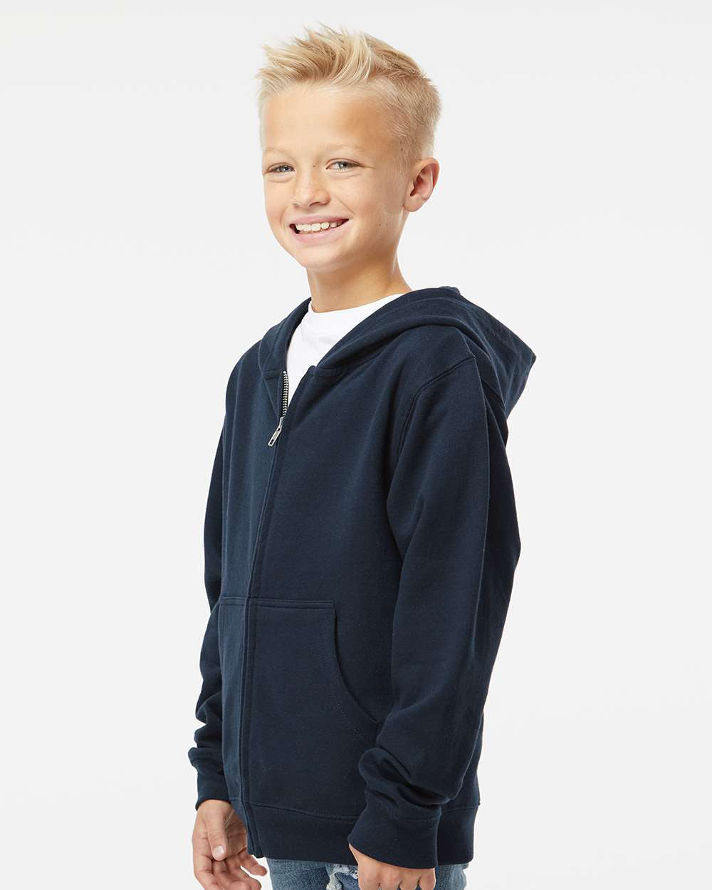 8.5oz. Youth Midweight Zip Hood - Independent Trading Company