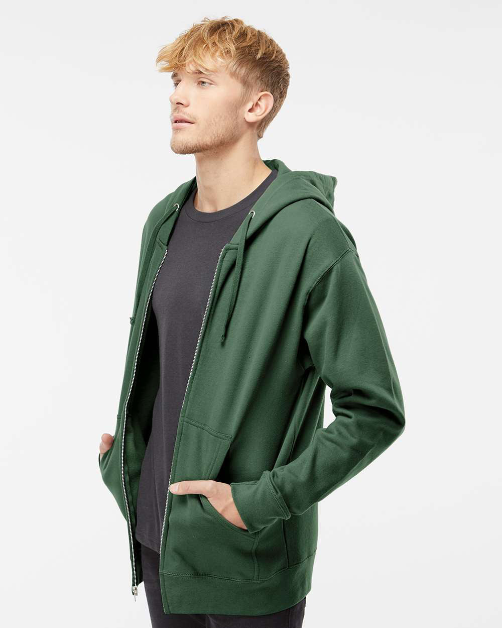 8.5oz. Midweight Zip Hood - Independent Trading Company