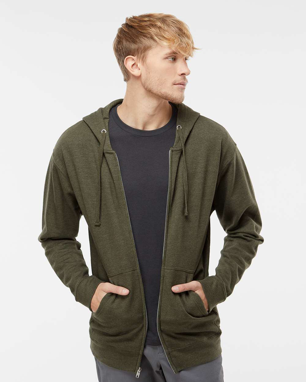 8.5oz. Midweight Zip Hood - Independent Trading Company