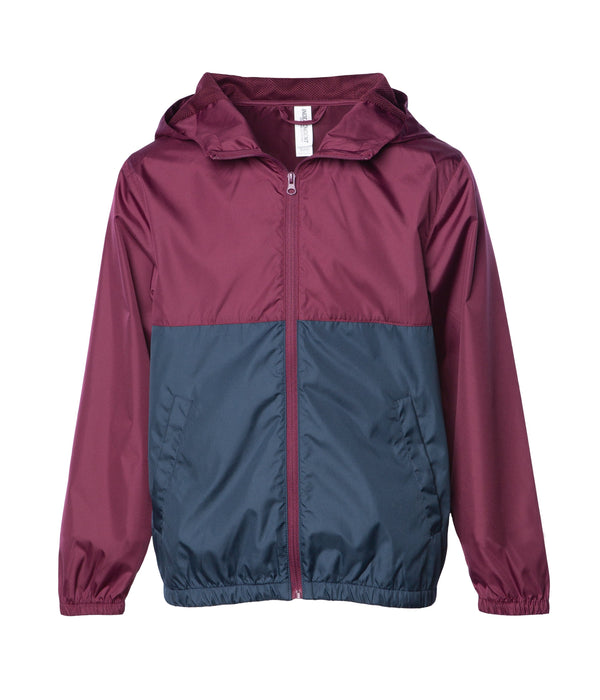 maroon windbreaker