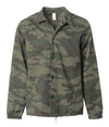 Water Resistant Windbreaker Coaches Jacket in color Forest Camo