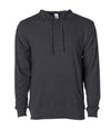 SS150J Lightweight Jersey Hooded Pullover in color Charcoal Heather.