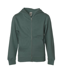 SS4001YZ Youth Midweight Zip Hooded Sweatshirt in color Alpine Green.