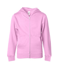 SS4001YZ Youth Midweight Zip Hooded Sweatshirt in color Light Pink.