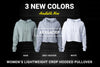 Women's Lightweight Crop Hooded Pullover - 3 New Colors.