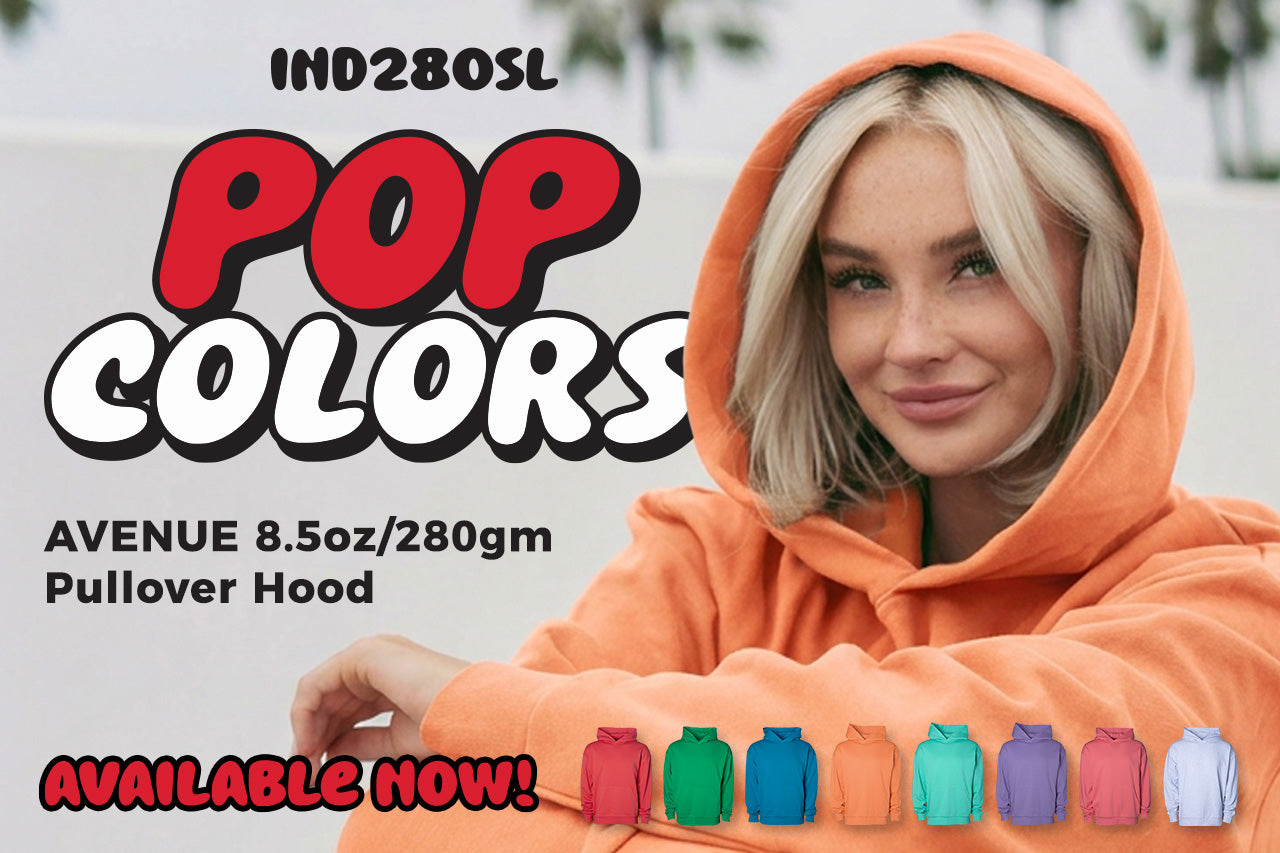 POP Colors Have Arrived in the IND280SL Avenue Midweight Pullover Hood
