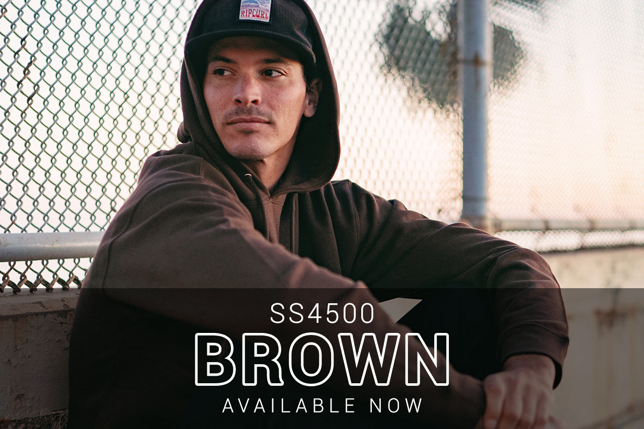 SS4500 Men's Midweight Hooded Pullover Sweatshirt - Available Now in color Brown!
