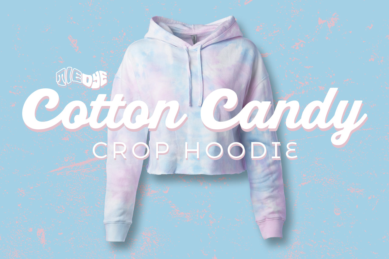 Tie Dye Cotton Candy Crop Hoodie Available Now!