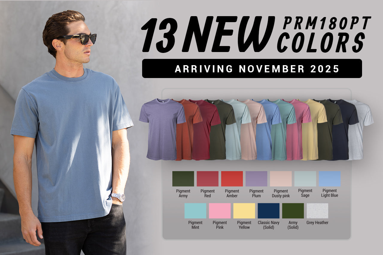 Wholesale Premium T-Shirt – PRM180PT Adds 13 New Colors