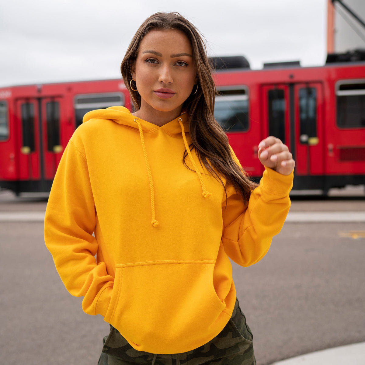 Gold 10oz. Heavyweight Pullover Hoodie College Essential sweatshirt