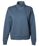 Independent Trading Company EXP15WPQ Women's Perform Quarter Zip Sweatshirt in Storm Blue