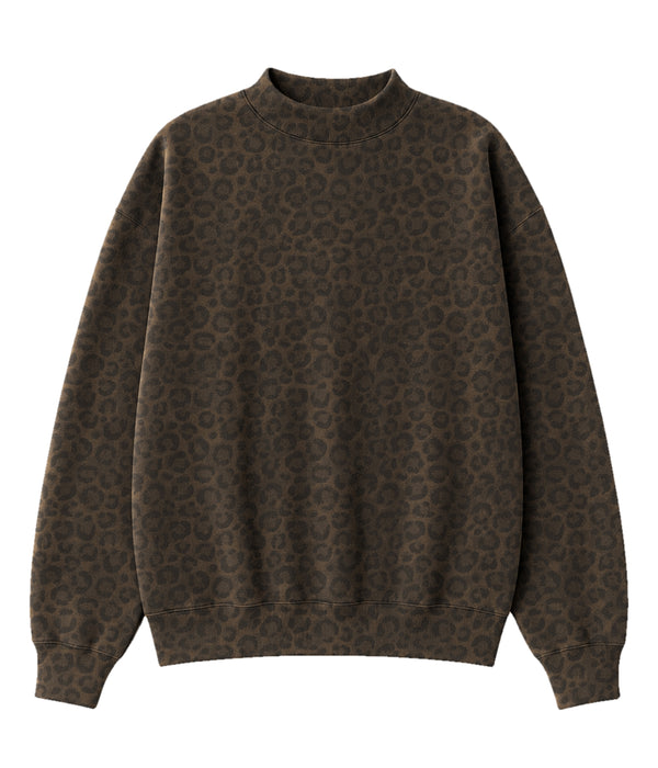 IND280MOCK Women's Midweight Mockneck in Leopard