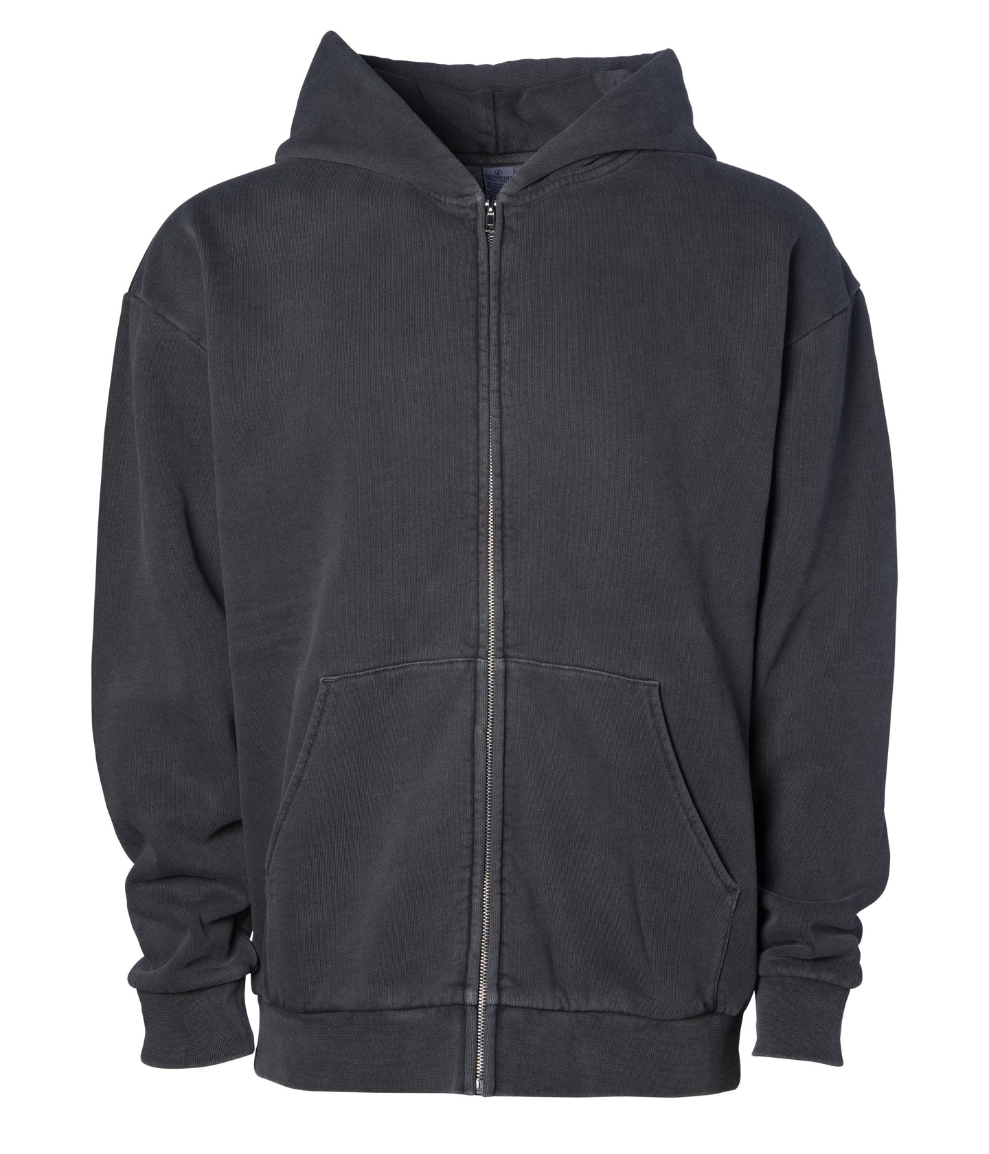Independent Trading Co. IND420ZIP Mainstreet 420gm Heavyweight Zip Hood in color Pigment Black