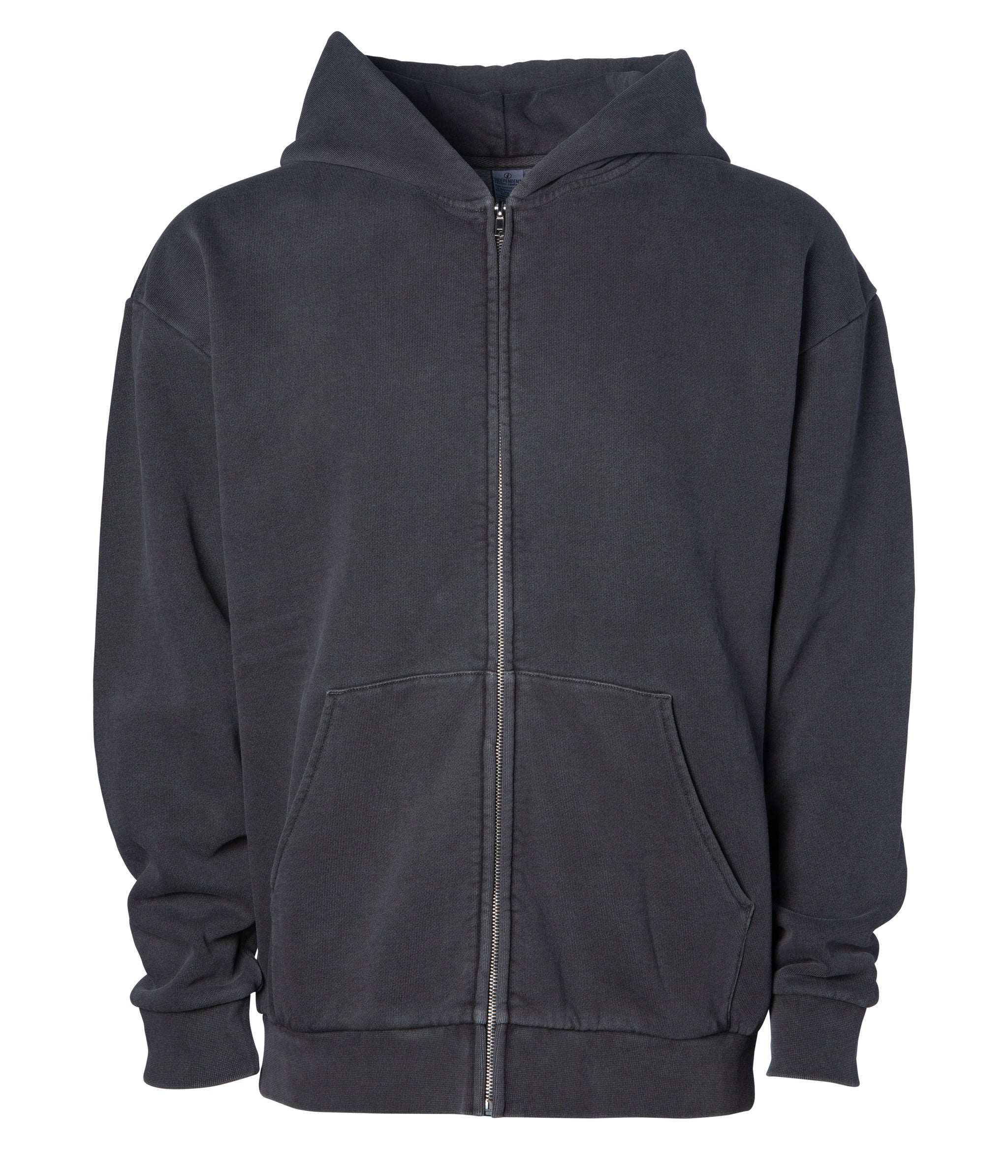 Independent Trading Co. IND420ZIP Mainstreet 420gm Heavyweight Zip Hood in color Pigment Black