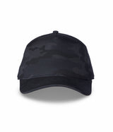 Independent Trading Co. Five-Panel Classic Twill Snapback Hat in color Black Camo
