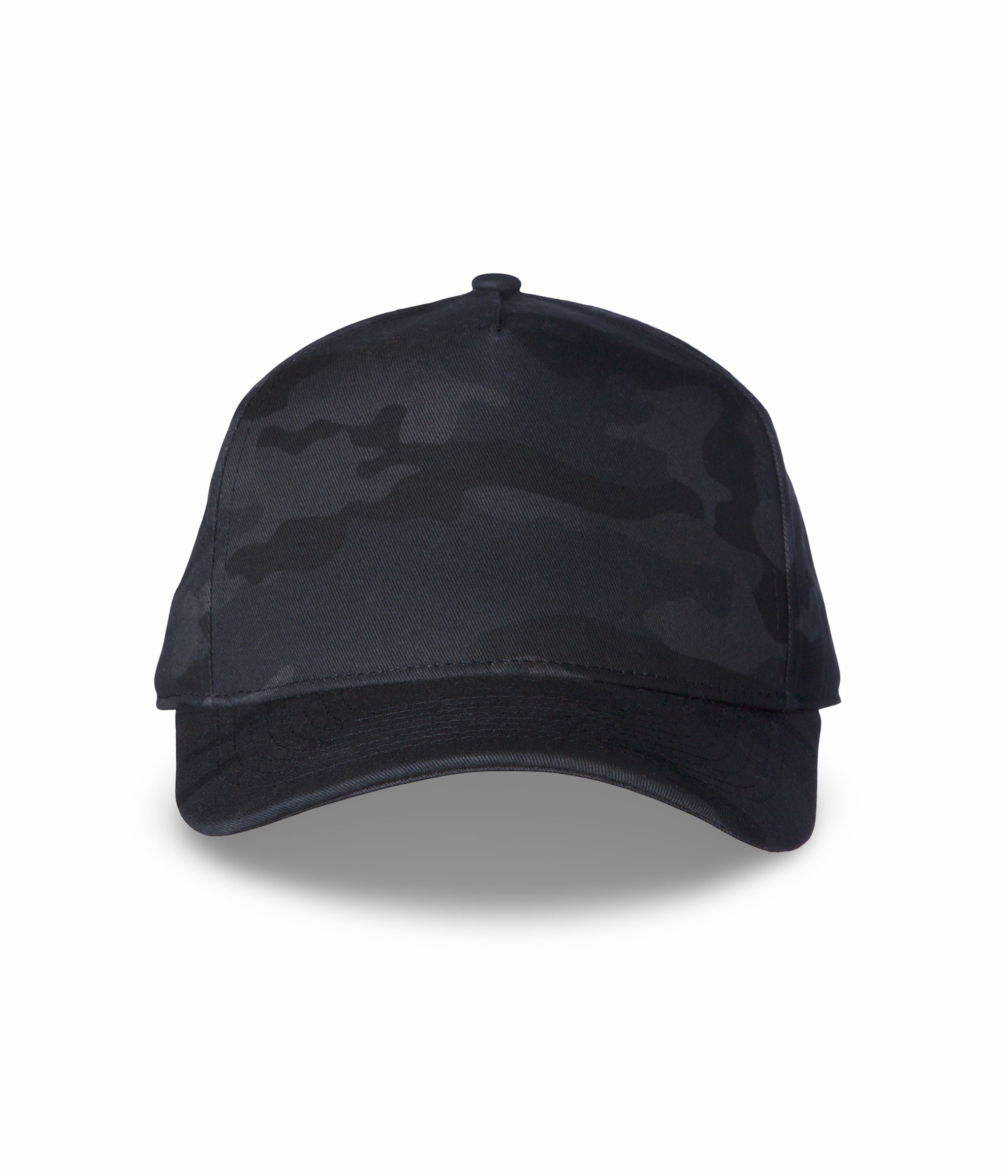 Independent Trading Co. Five-Panel Classic Twill Snapback Hat in color Black Camo