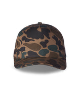 Independent Trading Co. Five-Panel Classic Twill Snapback Hat in color Duck Camo