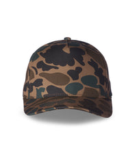 Independent Trading Co. Five-Panel Classic Twill Snapback Hat in color Duck Camo