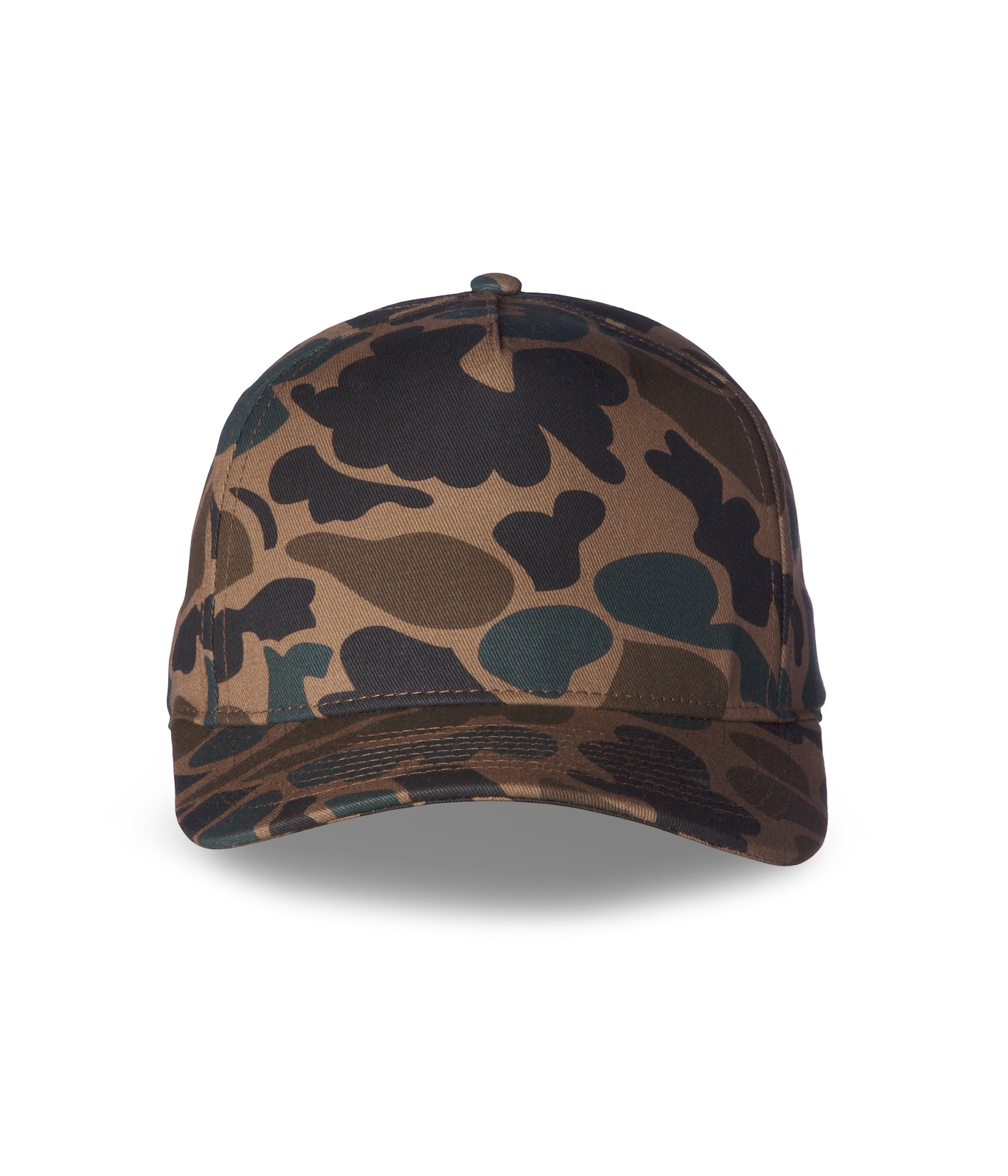 Independent Trading Co. Five-Panel Classic Twill Snapback Hat in color Duck Camo