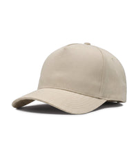Ivory Five Panel Twill Snapback Hat