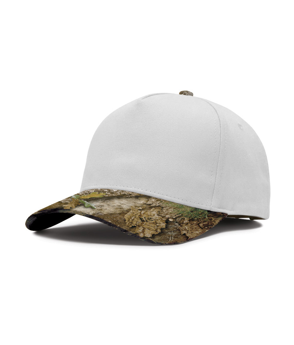 White/Realtree APX Five Panel Twill Snapback Hat