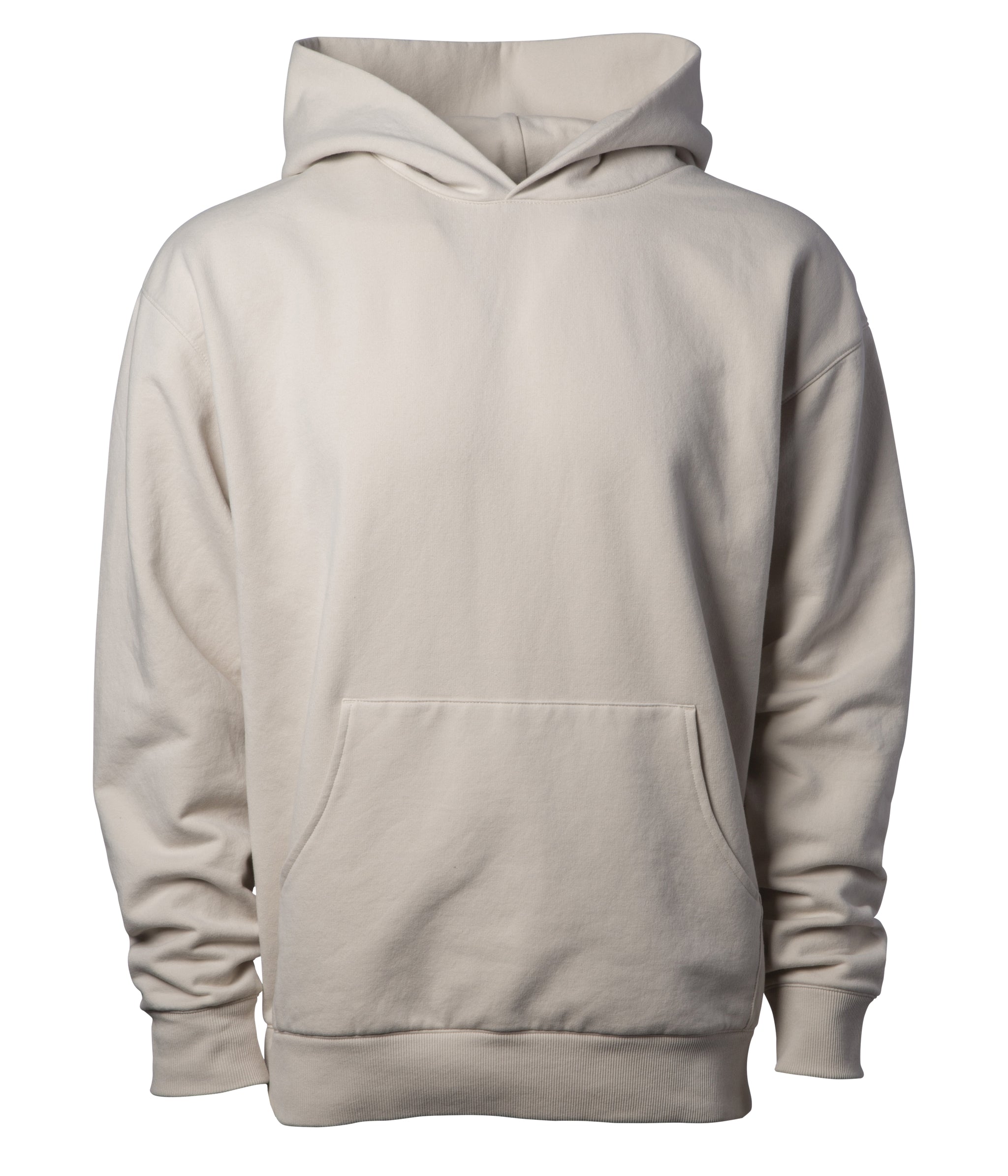 white tone hoodie with no drawcord