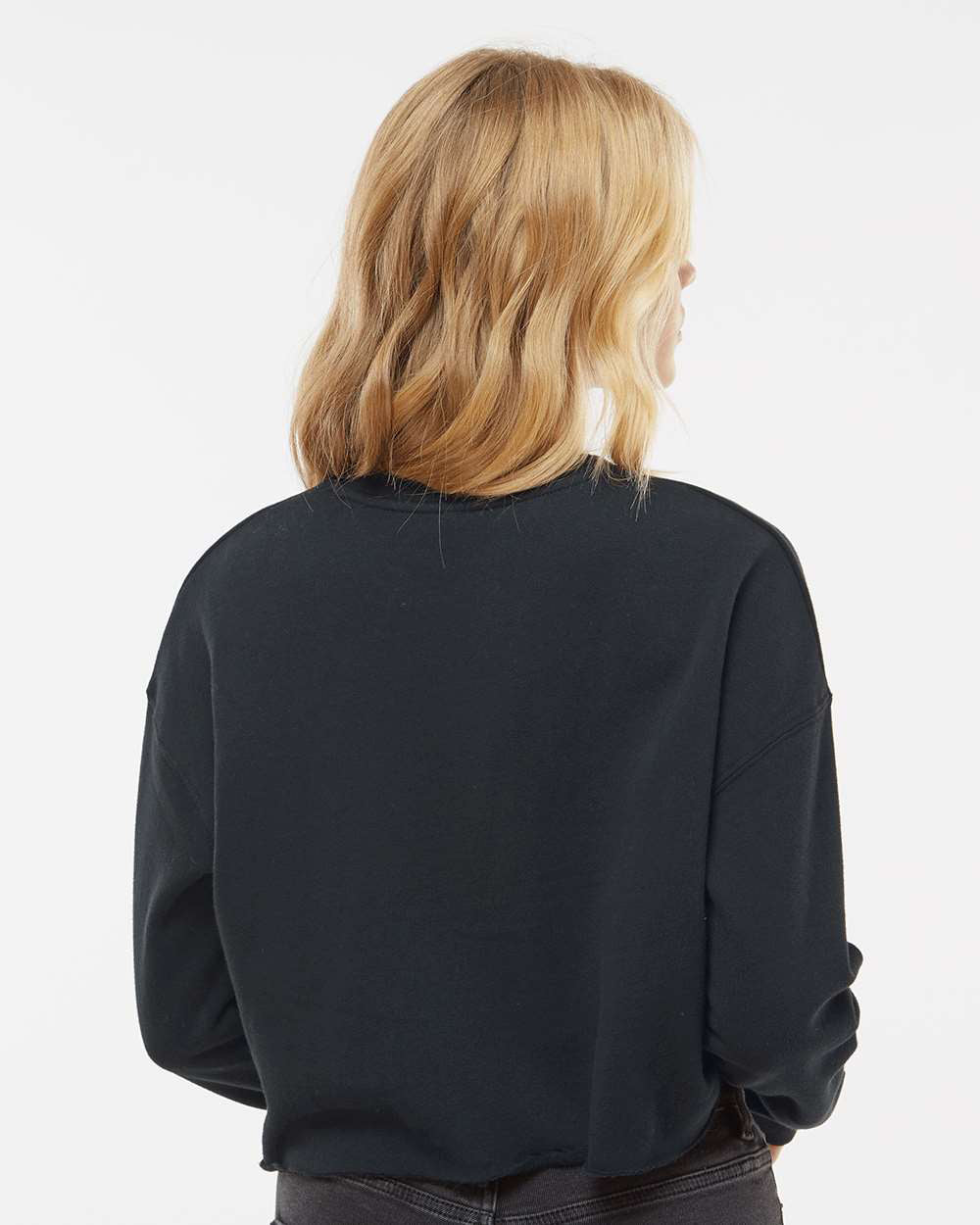 Womens Lightweight Crop Crew - Independent Trading Company