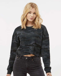Womens Lightweight Crop Crew - Independent Trading Company