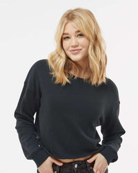 Womens Lightweight Crop Crew - Independent Trading Company