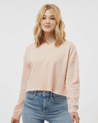 Womens Lightweight Crop Crew - Independent Trading Company