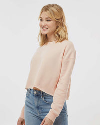 Womens Lightweight Crop Crew - Independent Trading Company