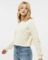 Womens Lightweight Crop Crew - Independent Trading Company