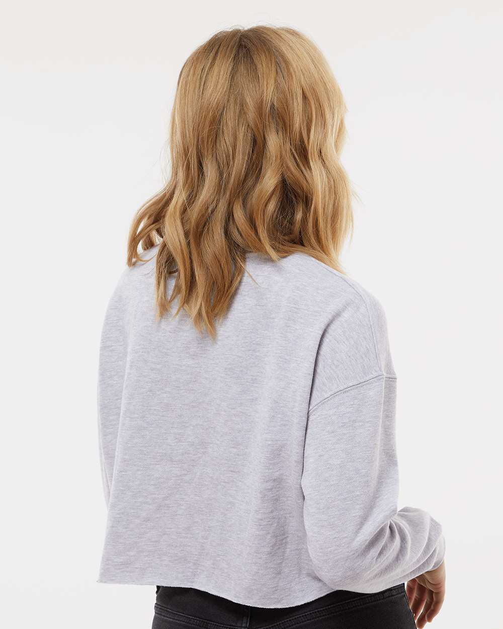 Womens Lightweight Crop Crew - Independent Trading Company