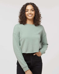 Womens Lightweight Crop Crew - Independent Trading Company