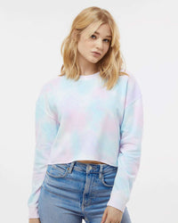 Womens Lightweight Crop Crew - Independent Trading Company