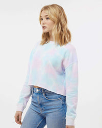Womens Lightweight Crop Crew - Independent Trading Company