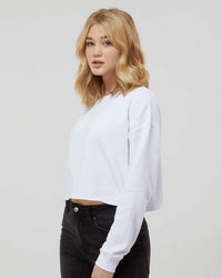 Womens Lightweight Crop Crew - Independent Trading Company
