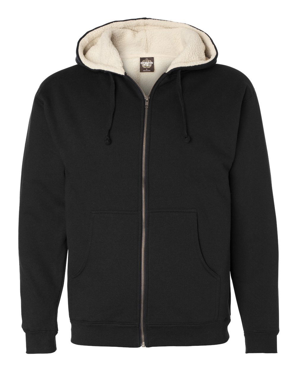 Sherpa Lined Zip Hooded Sweatshirt - Independent Trading Company