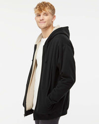 Sherpa Lined Zip Hooded Sweatshirt - Independent Trading Company
